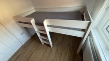 White Mid-Sleeper Bed Single