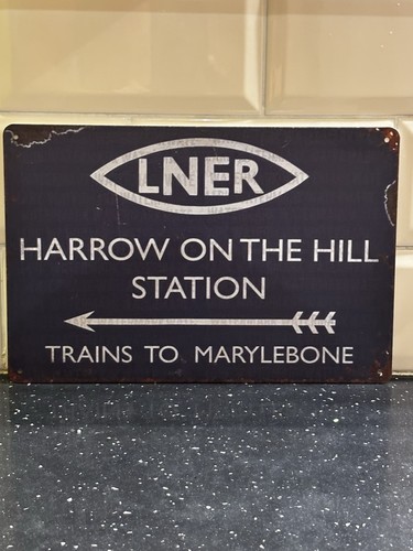 British railway station sign - railway,