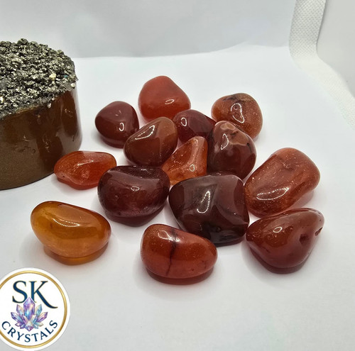 Natural carnelian tumbled - natural,