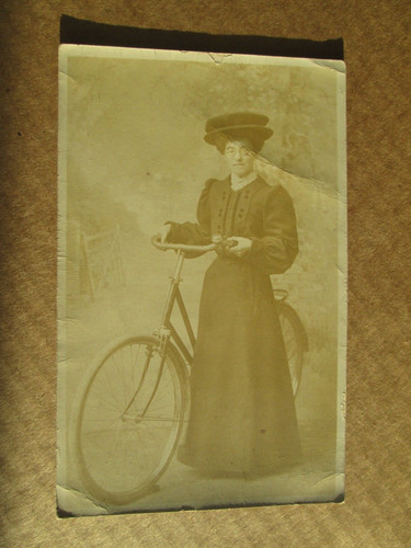 Postcard woman with - postcard,