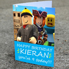 Roblox Personalised Birthday Card Kids Children Boys Girls