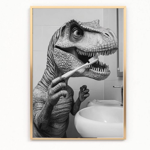 Funny bathroom dinosaur - bathroom,