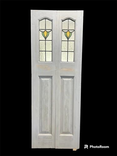 Edwardian stained glass doors - edwardian,