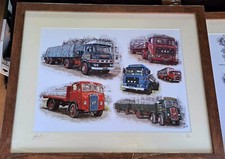 LTD EDITION A3 Picture Print Framed Classic ERF Truck Collection 55cmx45cm Frame
