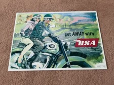 Bsa motorcycle print - bsa, a3