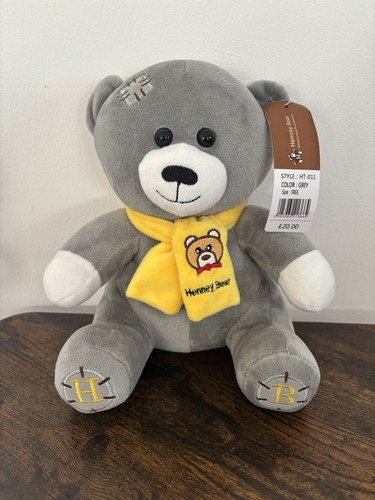 Henney bear grey plush teddy - grey,