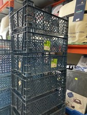 4 x Small Blue Stackable Mesh Mushroom Lightweight Storage Trays 30 x 20 x 13cm