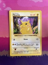 Pokemon Card Pikachu Shadowless Base Set RED CHEEKS 58/102 Near Mint