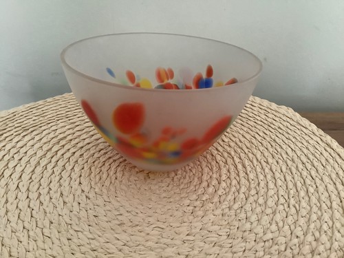 Glass fruit bowl frosted - fruit,