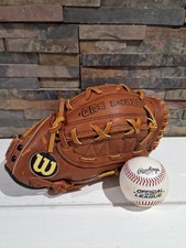 Wilson Dual Stall Baseball Glove Custom Fit Leather Brown Right Hand