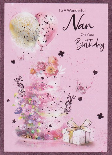 Nan birthday greeting - greeting, card