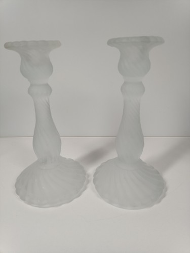 Pair frosted decorative - pair, of