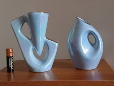 2 Art Deco Style Blue Lustre