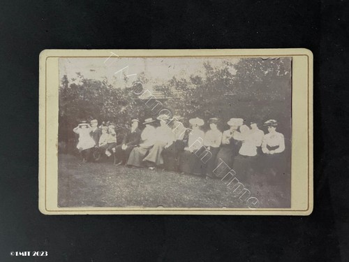 Cdv large group - cdv, lady