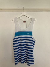 Lee Cooper Vest, Tank Top, Stripped, Classic Style, Blue & White, Summer
