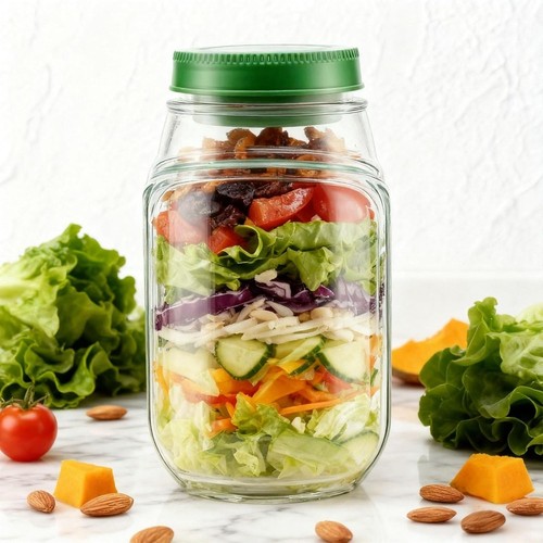 Salad container with side - container,