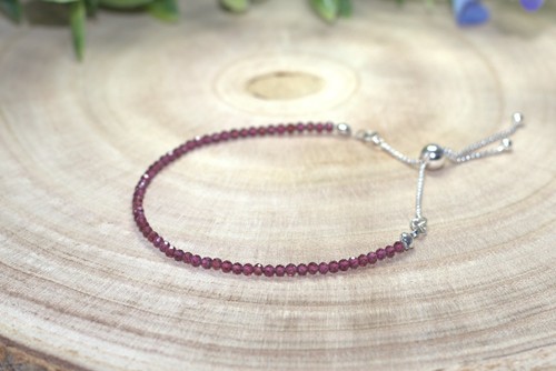 Garnet beads 925 silver - garnet,