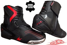 Mens black red leather - mens, black/red