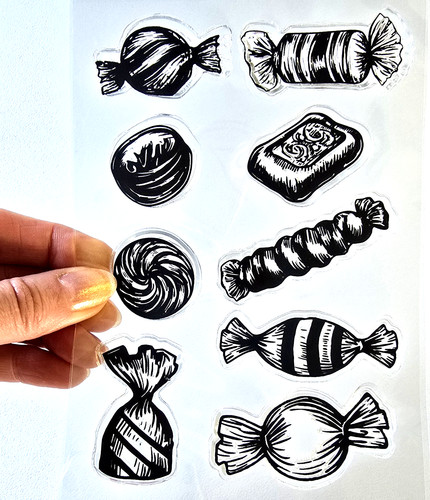 Clear stamps large sweets - stamps,