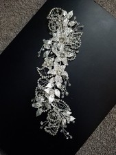 Silver Crystal Floral Hair Vine – Bridal Headpiece / Wedding Accessory