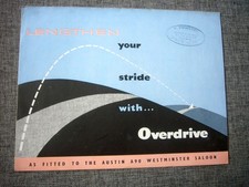 Austin A90 Westminster Overdrive folder brochure, 1955, rare, very good