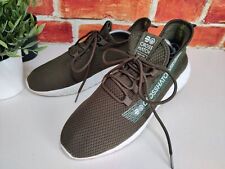MENS CROSSHATCH DEMARCUS TRAINERS UK 11 EU 45 KHAKI GREEN TEXTILE LACE UP SHOES