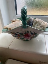 pottery Langham foreign pottery with flowers approx 20cm