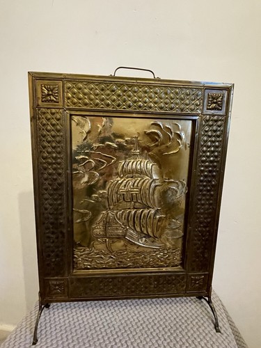 Vintage embossed brass - embossed,