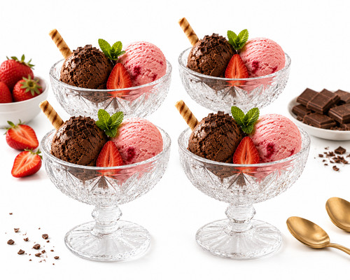 Glass dessert bowls - dessert,