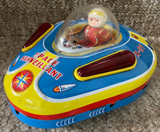 A working TM Modern Toys of Japan 1960's tin battery X-07 Space Surveillant Ship