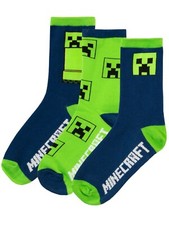 Minecraft 3 Pack of Socks Kids