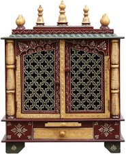 New Indian Wooden Temple Puja