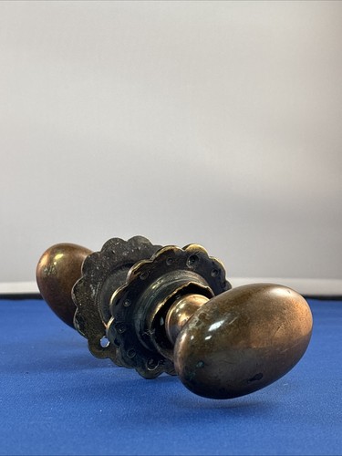 Antique brass pair oval - antique,
