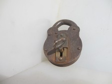 Antique Padlock Plate Keys Old