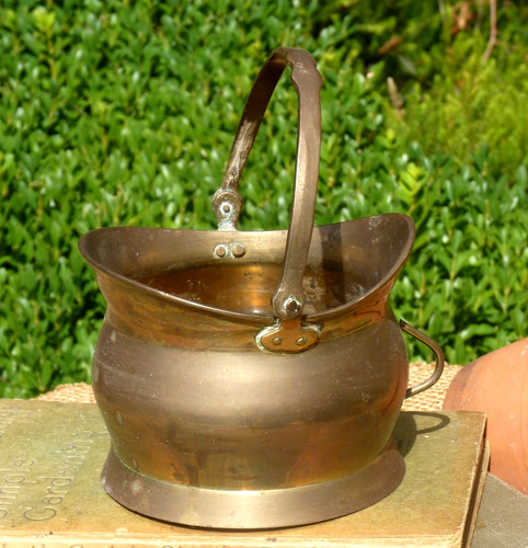 Brass plant pot planter - , small