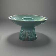 ROYAL DOULTON / BESWICK TURQUOISE CATHAY CANDLESTICK / CANDLE HOLDER