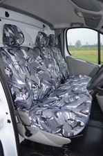 Grey Camo Driver Armrest Front