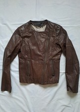 Autograph by M&S Ladies  Leather Biker Style Jacket Size 14