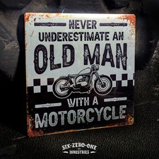 Old Man with a motorcycle