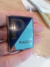 Vintage Piaggio Vespa Scooter Enamel Badge Emblem