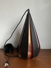 vintage Danish Mid-century Copper Brass Werner Schou Coronell Pendant Light