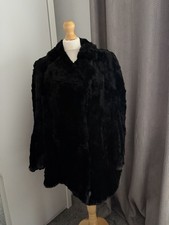 Vintage Black Real Fur Coat