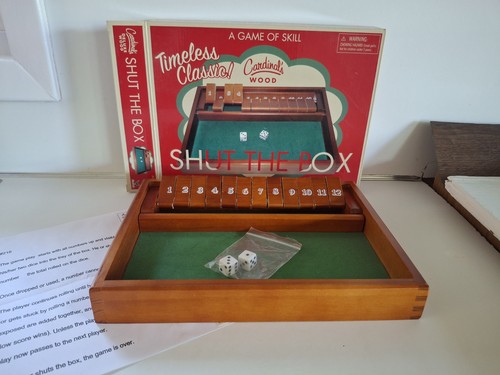 Shut the box wooden dice - shut,