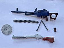 Vintage 70s Action Man Kalashnikov & Russian Infantry DP28 Degtyary Machine Guns
