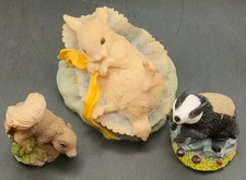 Vintage Wildlife Figurines – Aynsley MasterCraft Rabbit + 2 Woodland Animals