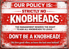 Funny knobheads metal wall - funny,
