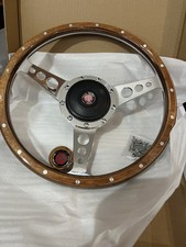 Austin Healey Sprite Wood 13” Steering Wheel & Polished Alloy  Boss   Inc G/knob