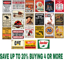 Vintage Retro Tin Sign door