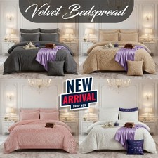 Velvet Quilted Bedspread