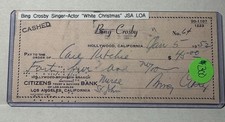 Bing Crosby Signed Check 1952